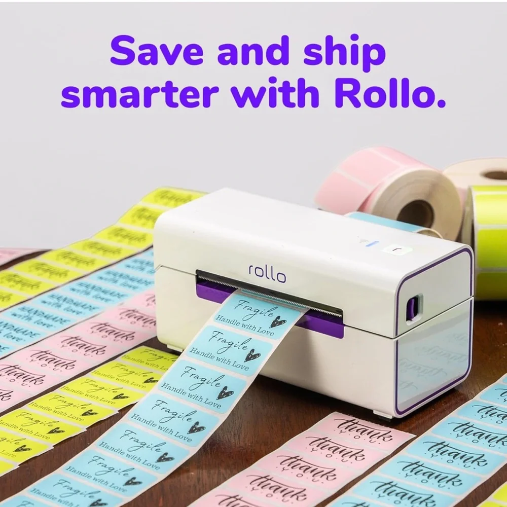 NWOT Rollo Direct Thermal 2x1 Sticker Labels 1,000 Green Printer Stickers